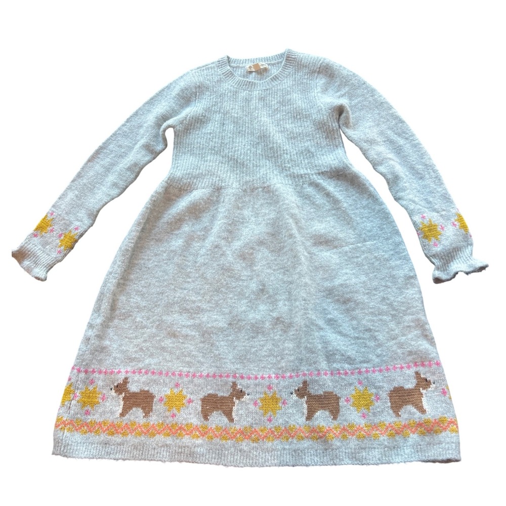 EUC- Tucker + Tate Kids' Girls' Long Sleeve Fair Isle Sweater Dress Size 8‎